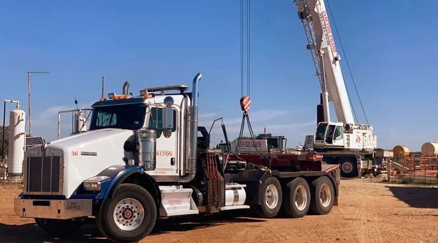 Oilfield equipment trucking company in Texas